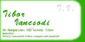 tibor vancsodi business card